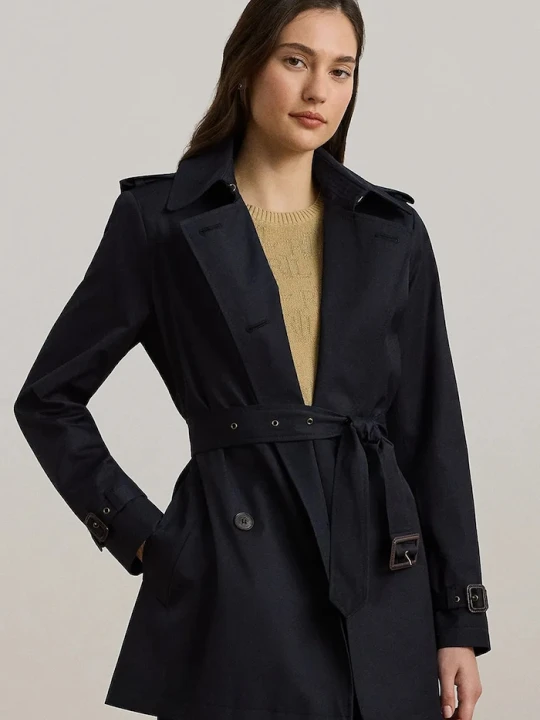 Zdjęcie produktu Lauren Ralph Lauren płaszcz damski z bawełną granatowy
