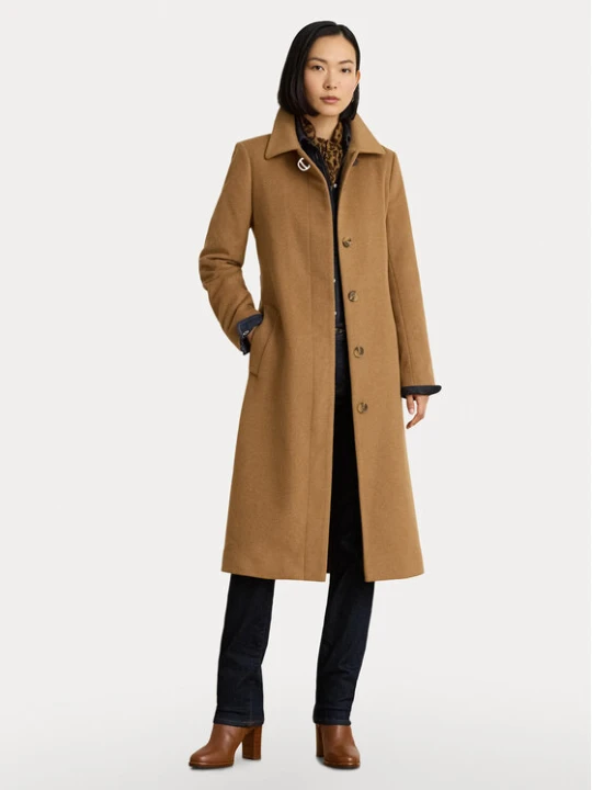 Zdjęcie produktu LAUREN RALPH LAUREN Płaszcz wełniany 297P23444001 Brązowy jasny Regular Fit