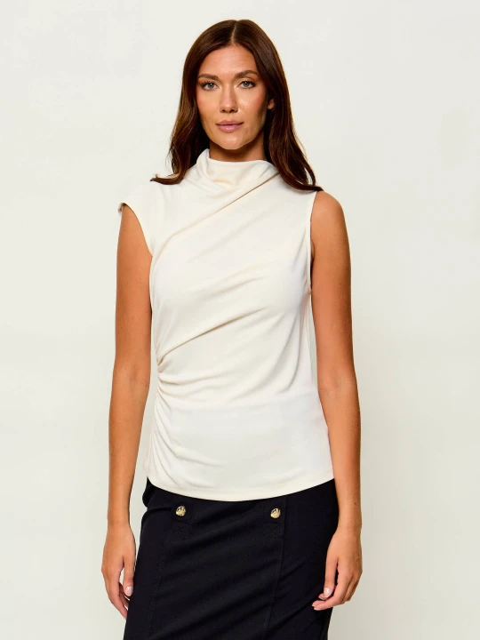 Zdjęcie produktu LAUREN RALPH LAUREN Półgolf Gamira | Slim Fit kremowy