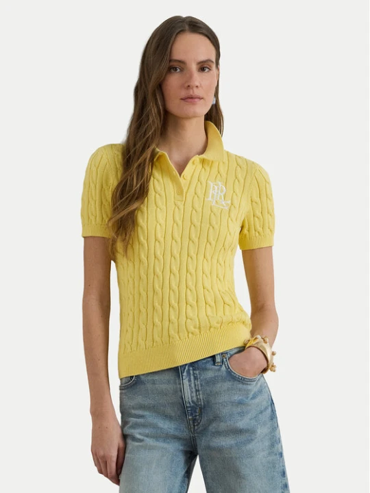 Zdjęcie produktu LAUREN RALPH LAUREN Polo 200932224017 Żółty jasny Slim Fit