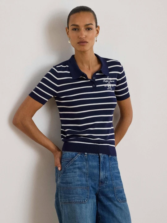 Zdjęcie produktu LAUREN RALPH LAUREN Polo RAYON | Slim Fit granatowy