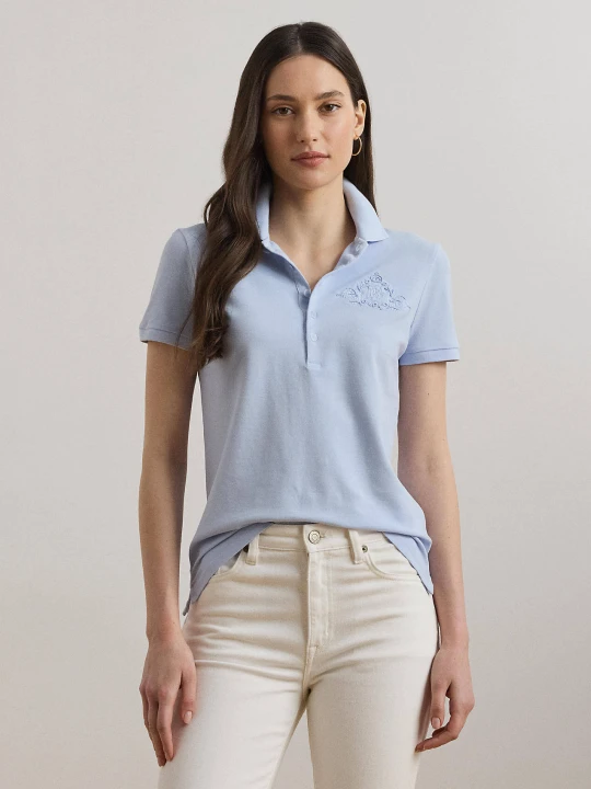 Zdjęcie produktu LAUREN RALPH LAUREN Polo | Regular Fit | stretch pique błękitny