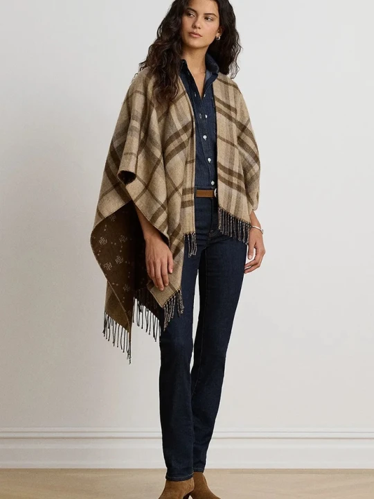 Zdjęcie produktu Lauren Ralph Lauren poncho damskie beżowy