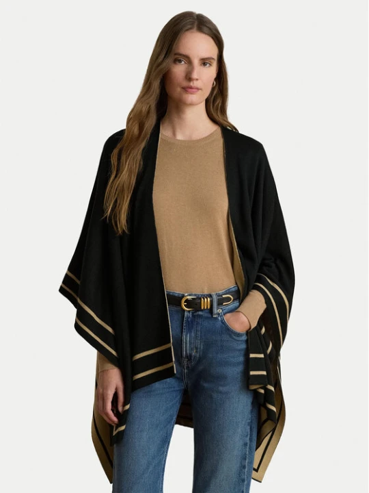 Zdjęcie produktu LAUREN RALPH LAUREN Ponczo 454P23616001 Czarny Relaxed Fit