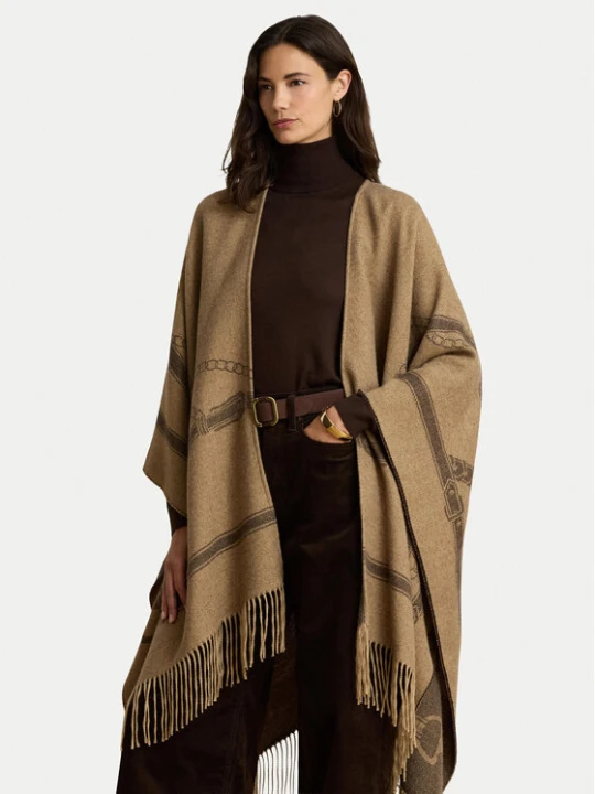 Zdjęcie produktu LAUREN RALPH LAUREN Ponczo 454P23618004 Brązowy jasny