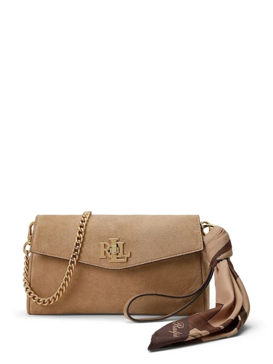 Zdjęcie produktu Lauren Ralph Lauren portfel crossbody damski skórzany beżowy
