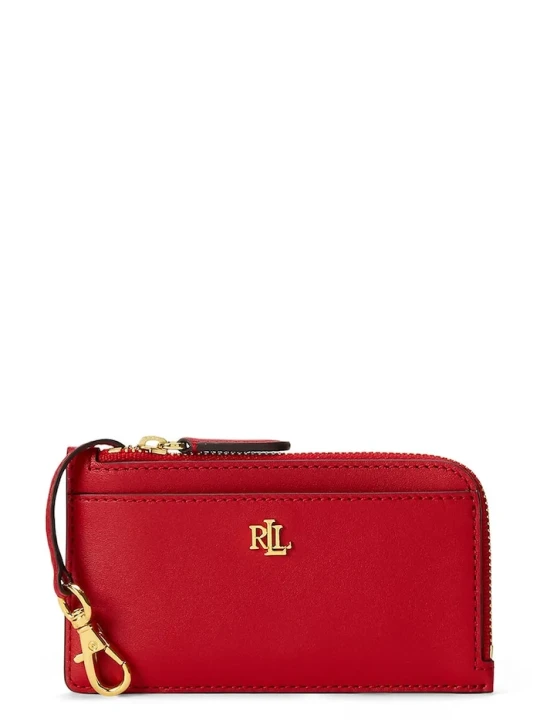 Zdjęcie produktu Lauren Ralph Lauren portfel damski skórzany czerwony
