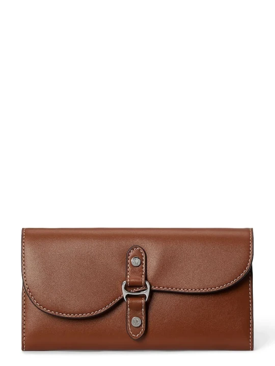 Zdjęcie produktu Lauren Ralph Lauren portfel damski skórzany brązowy