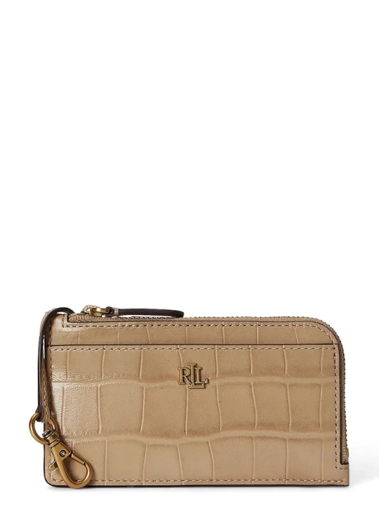 Zdjęcie produktu Lauren Ralph Lauren portfel damski skórzany beżowy