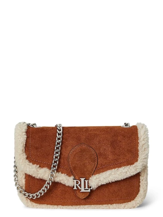 Zdjęcie produktu Lauren Ralph Lauren torebka zamszowa brązowy