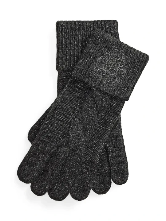 Zdjęcie produktu Lauren Ralph Lauren rękawiczki damskie z wełną szary