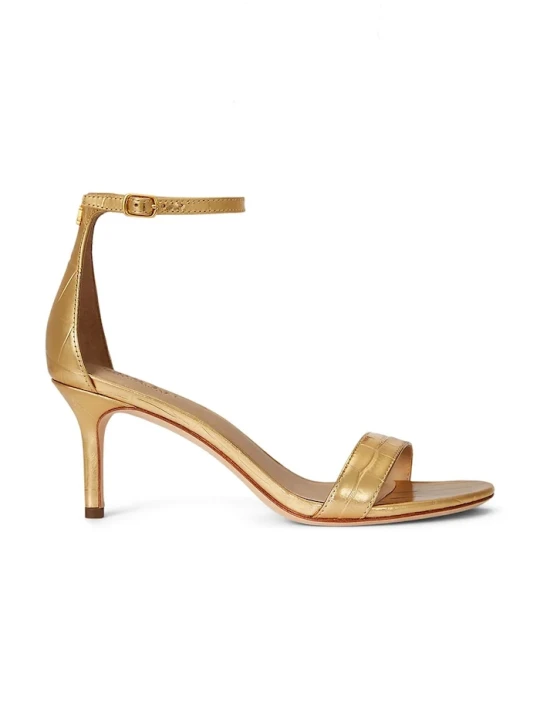 Zdjęcie produktu Lauren Ralph Lauren sandały skórzane Allie Mid złoty
