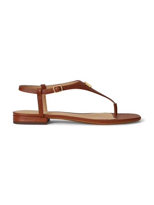 Zdjęcie produktu Lauren Ralph Lauren sandały skórzane Everley 2 brązowy