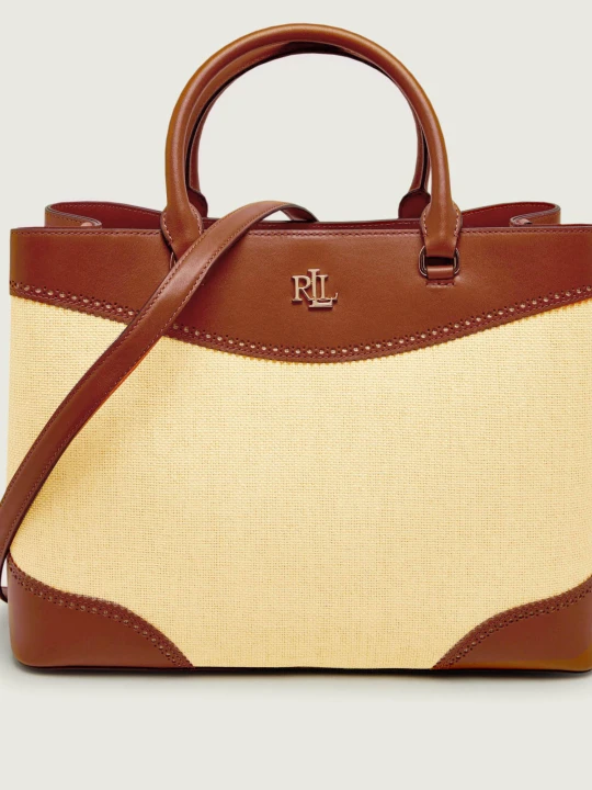 Zdjęcie produktu LAUREN RALPH LAUREN Shopperka MARCY | z dodatkiem skóry brązowy