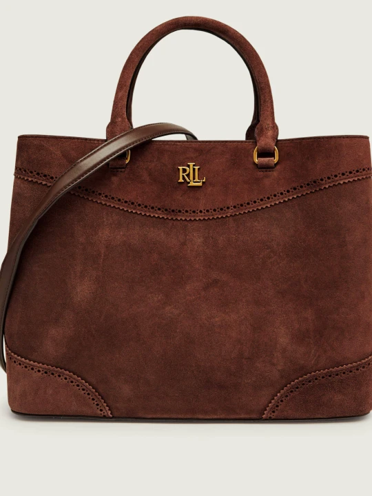 Zdjęcie produktu LAUREN RALPH LAUREN Shopperka Marcy | zamsz brązowy