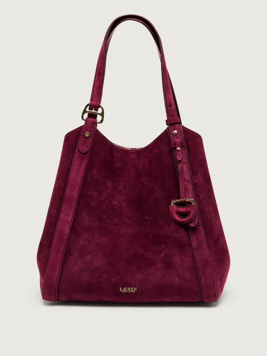 Zdjęcie produktu LAUREN RALPH LAUREN Shopperka Tasha | zamsz bordowy