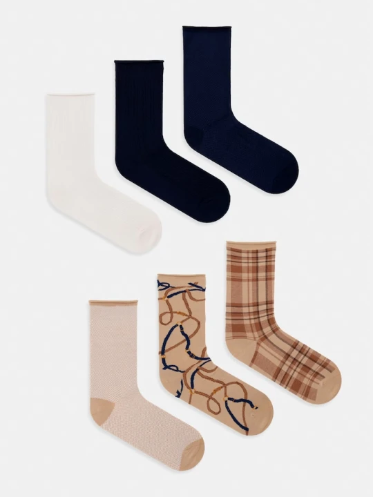 Zdjęcie produktu Lauren Ralph Lauren skarpety z wiskozą 6-pack beżowy