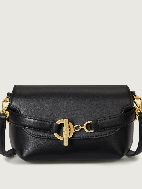 Zdjęcie produktu LAUREN RALPH LAUREN Skórzana listonoszka czarny
