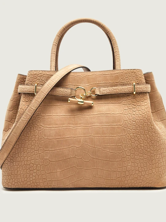 Zdjęcie produktu LAUREN RALPH LAUREN Skórzana shopperka Blaike beżowy