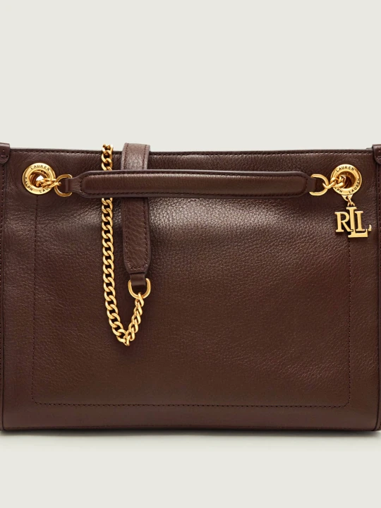 Zdjęcie produktu LAUREN RALPH LAUREN Skórzana torebka na ramię Luxe Pebble brązowy