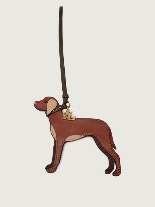 Zdjęcie produktu LAUREN RALPH LAUREN Skórzana zawieszka Vizsla brązowy