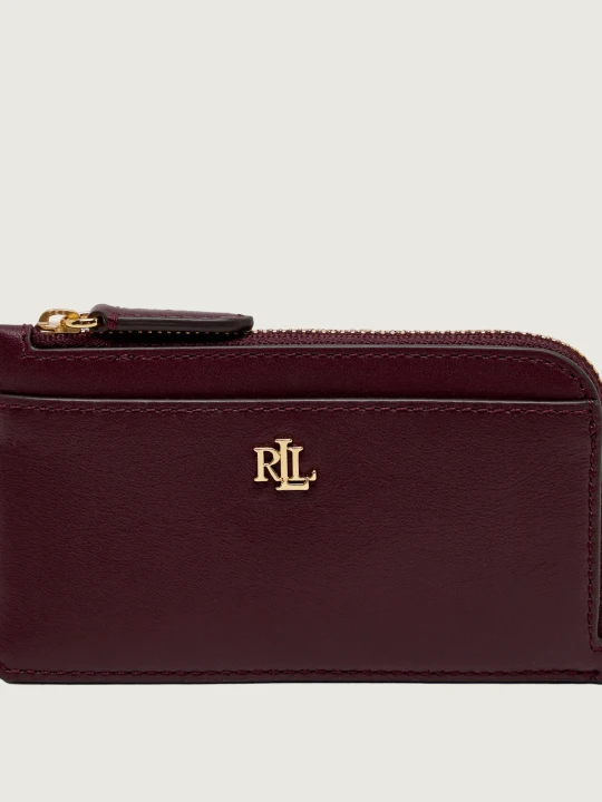 Zdjęcie produktu LAUREN RALPH LAUREN Skórzane etui na karty bordowy