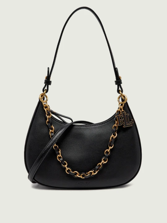 Zdjęcie produktu LAUREN RALPH LAUREN Skórzane hobo Marcy czarny