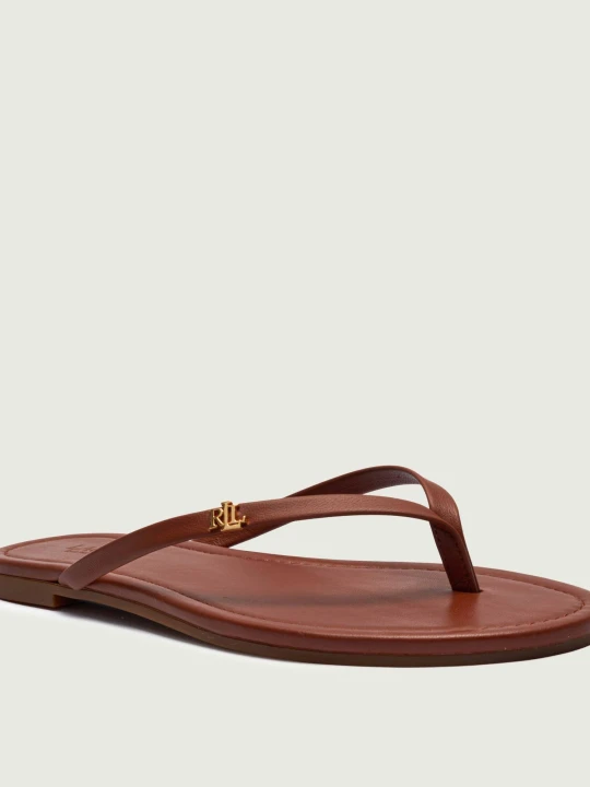 Zdjęcie produktu LAUREN RALPH LAUREN Skórzane japonki Raquel brązowy