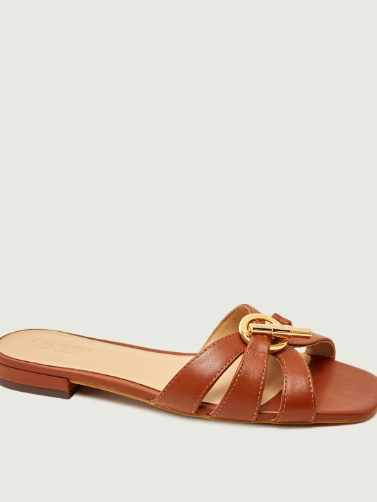 Zdjęcie produktu LAUREN RALPH LAUREN Skórzane klapki BLAIKE brązowy
