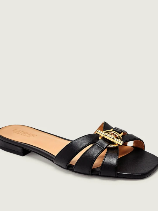 Zdjęcie produktu LAUREN RALPH LAUREN Skórzane klapki BLAIKE czarny