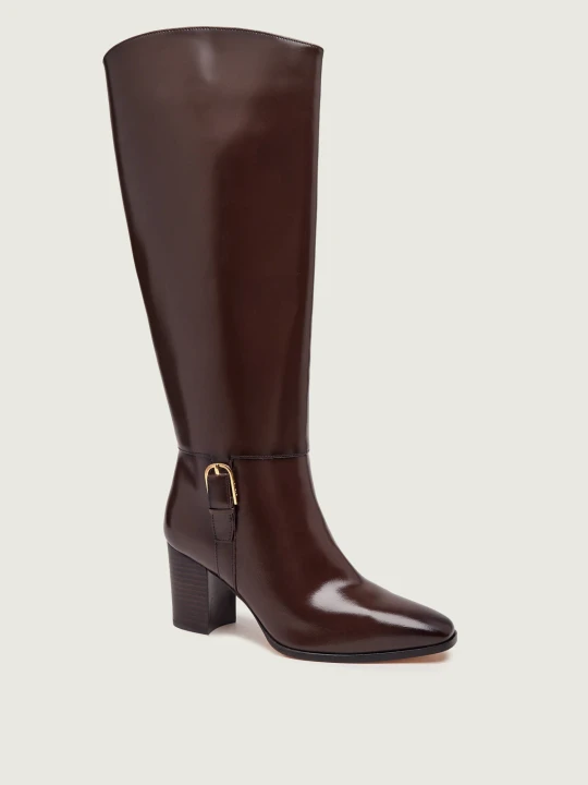 Zdjęcie produktu LAUREN RALPH LAUREN Skórzane kozaki na słupku Raelynn brązowy