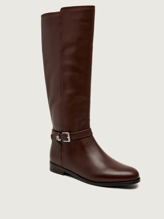 Zdjęcie produktu LAUREN RALPH LAUREN Skórzane oficerki BROOKE brązowy
