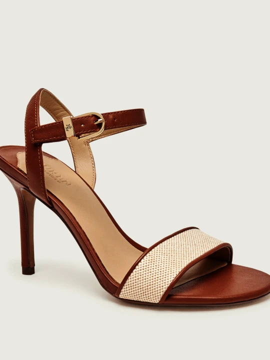 Zdjęcie produktu LAUREN RALPH LAUREN Skórzane sandały na szpilce GWEN brązowy