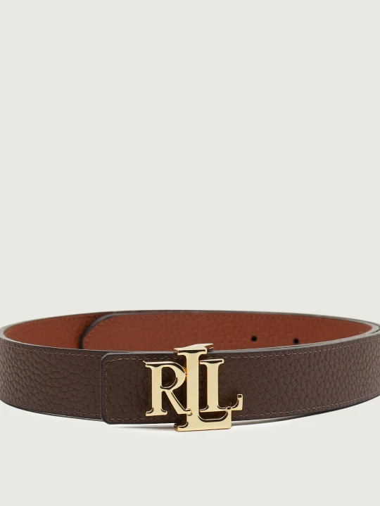 Zdjęcie produktu LAUREN RALPH LAUREN Skórzany dwustronny pasek brązowy