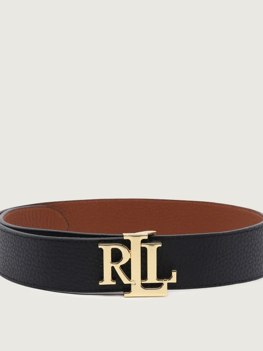 Zdjęcie produktu LAUREN RALPH LAUREN Skórzany dwustronny pasek czarny