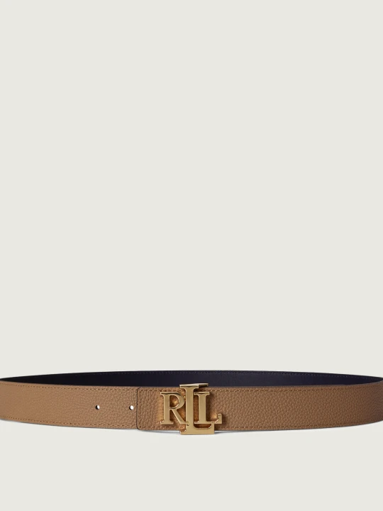 Zdjęcie produktu LAUREN RALPH LAUREN Skórzany dwustronny pasek beżowy