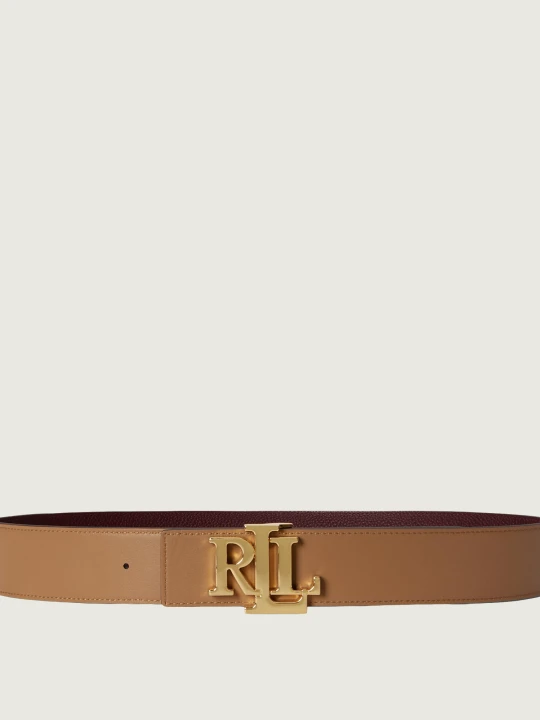Zdjęcie produktu LAUREN RALPH LAUREN Skórzany dwustronny pasek beżowy