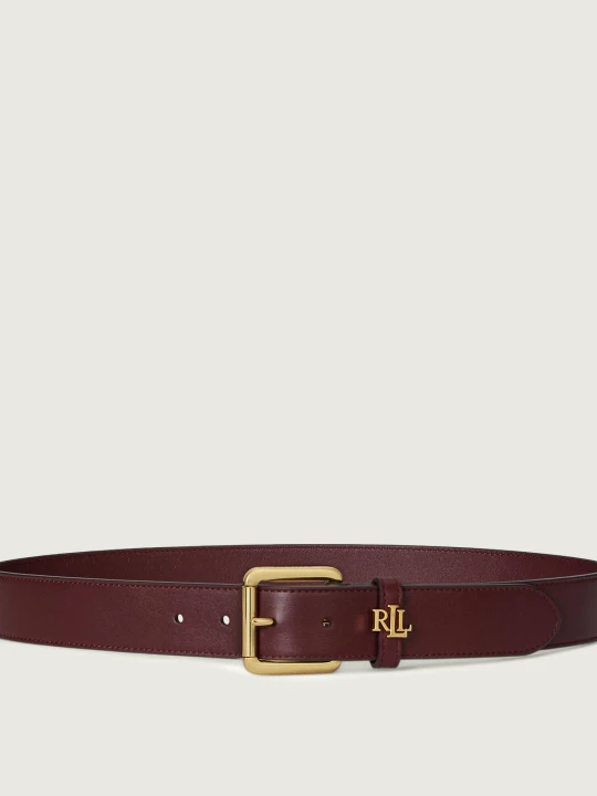 Zdjęcie produktu LAUREN RALPH LAUREN Skórzany pasek bordowy