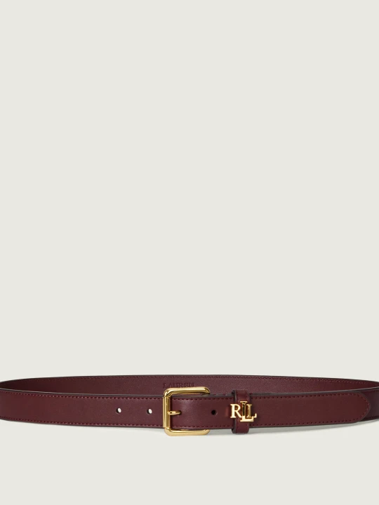 Zdjęcie produktu LAUREN RALPH LAUREN Skórzany pasek bordowy