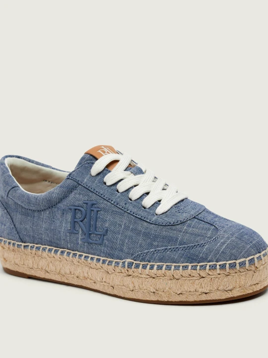 Zdjęcie produktu LAUREN RALPH LAUREN Sneakersy Luize Chambray | z dodatkiem skóry niebieski