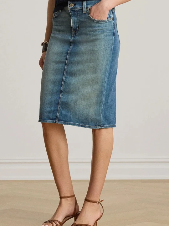 Zdjęcie produktu Lauren Ralph Lauren spódnica jeansowa niebieski