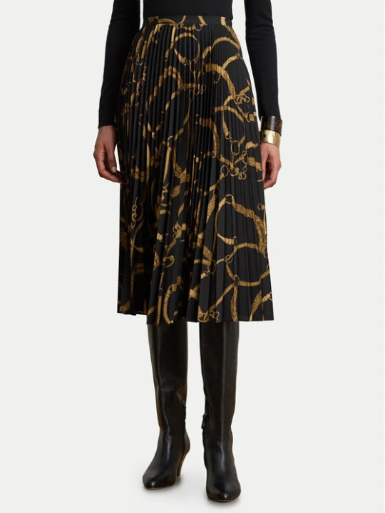 Zdjęcie produktu LAUREN RALPH LAUREN Spódnica plisowana 200P14015001 Czarny A-Line Fit
