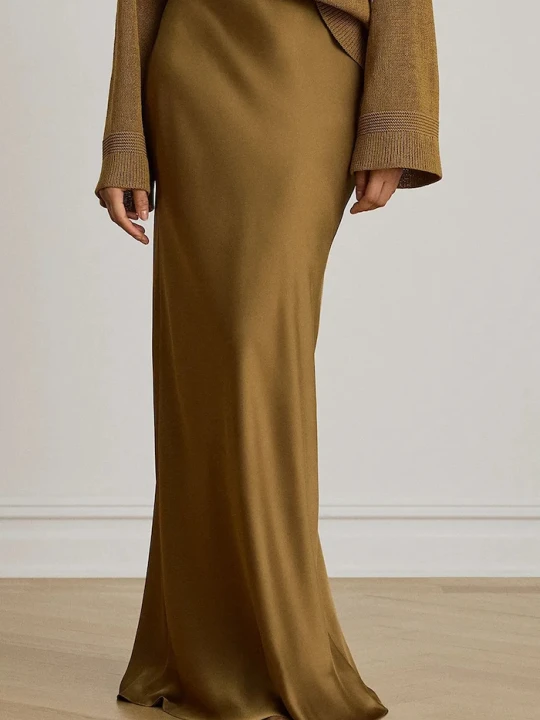 Zdjęcie produktu Lauren Ralph Lauren spódnica rozkloszowana brązowy