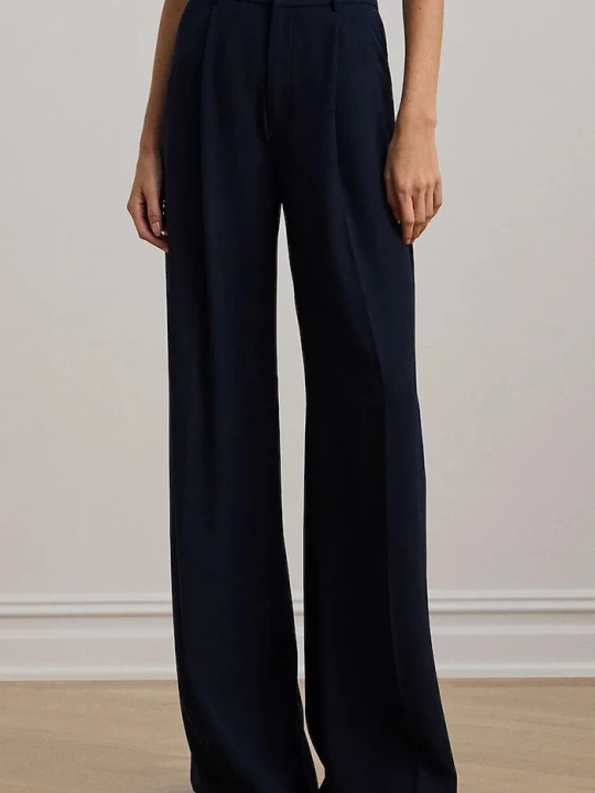 Zdjęcie produktu Lauren Ralph Lauren spodnie straight damskie granatowy