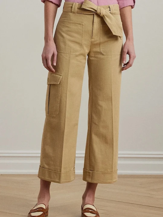 Zdjęcie produktu Lauren Ralph Lauren spodnie bawełniane beżowy