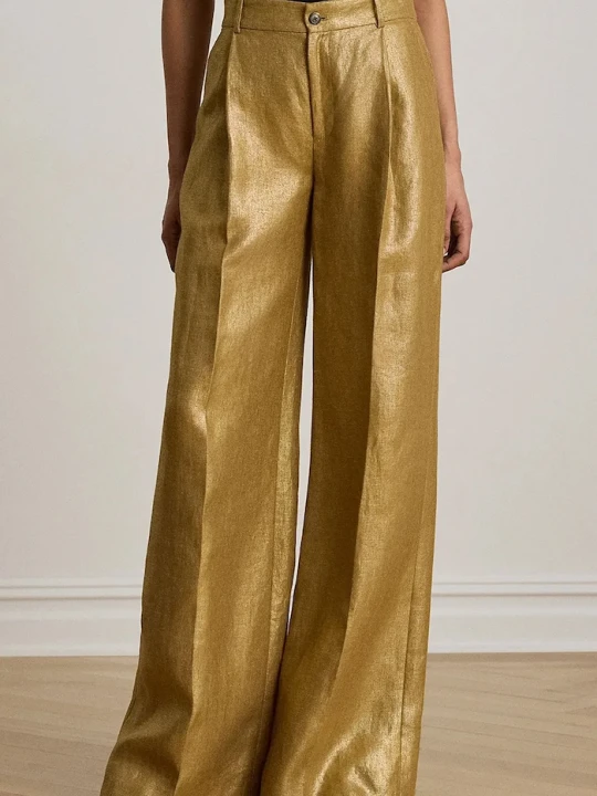 Zdjęcie produktu Lauren Ralph Lauren spodnie damskie złoty