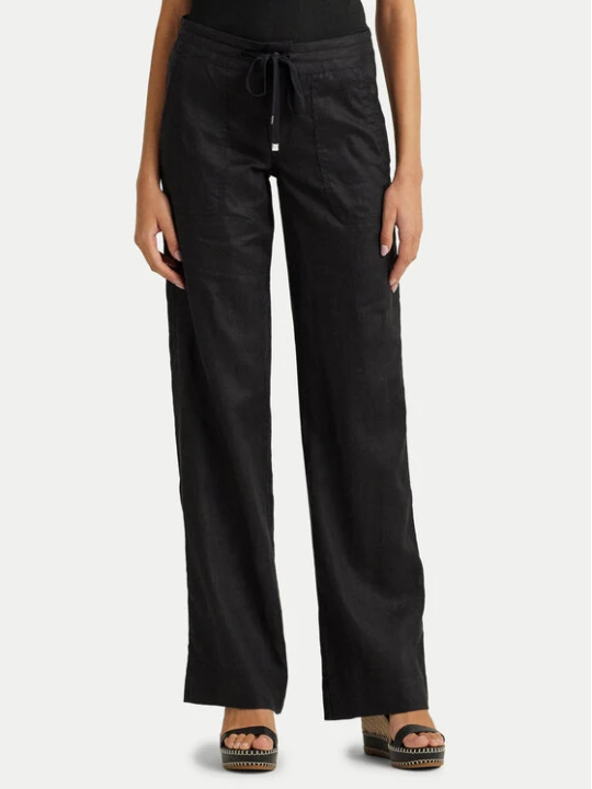 Zdjęcie produktu Lauren Ralph Lauren Spodnie materiałowe 200735136001 Czarny Wide Leg
