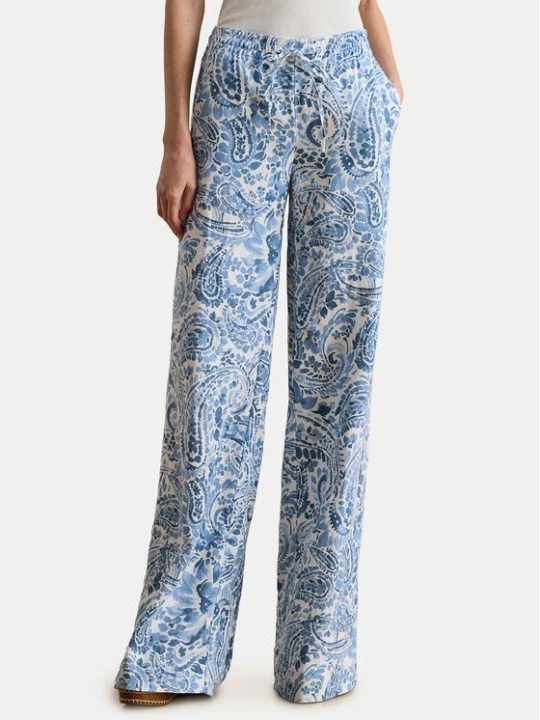 Zdjęcie produktu LAUREN RALPH LAUREN Spodnie materiałowe 200P08927001 Niebieski jasny Wide Leg