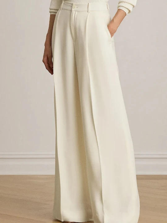 Zdjęcie produktu Lauren Ralph Lauren spodnie straight damskie beżowy