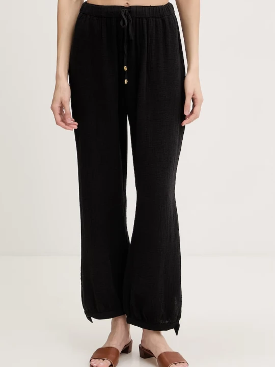 Zdjęcie produktu Lauren Ralph Lauren spodnie straight damskie bawełniane czarny